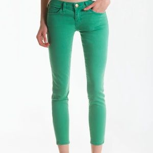 CURRENT/ELLIOTT Stiletto Green Faded Alpine Jeans